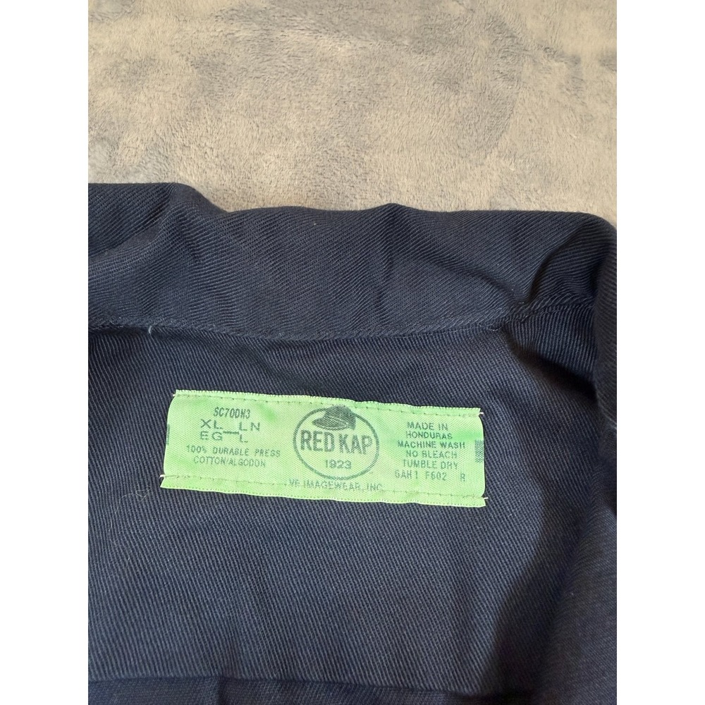 Red Kap Men's XL Navy Blue Work Shirt Long Sleeve Button Down Utility SC70DN3 - Picture 3 of 5